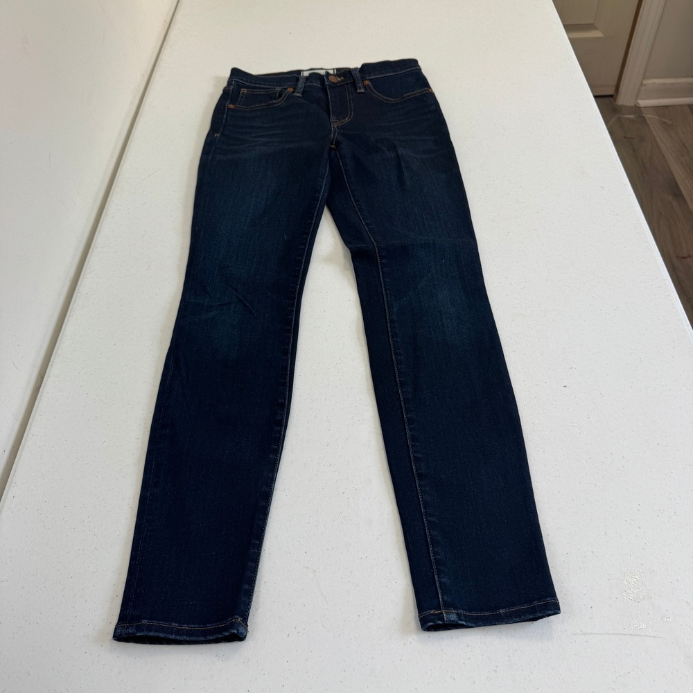 Madewell‎ 9 Inch High Riser Skinny Skinny Jeans Dark Indigo Blue Size 25